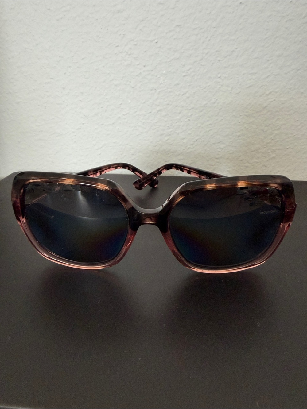 bebe Oversized Tortoise Frame Sunglasses with Dark Lenses prescription